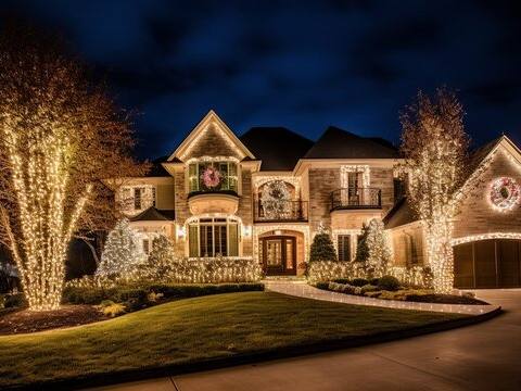 Warm white roofline across a long ranch